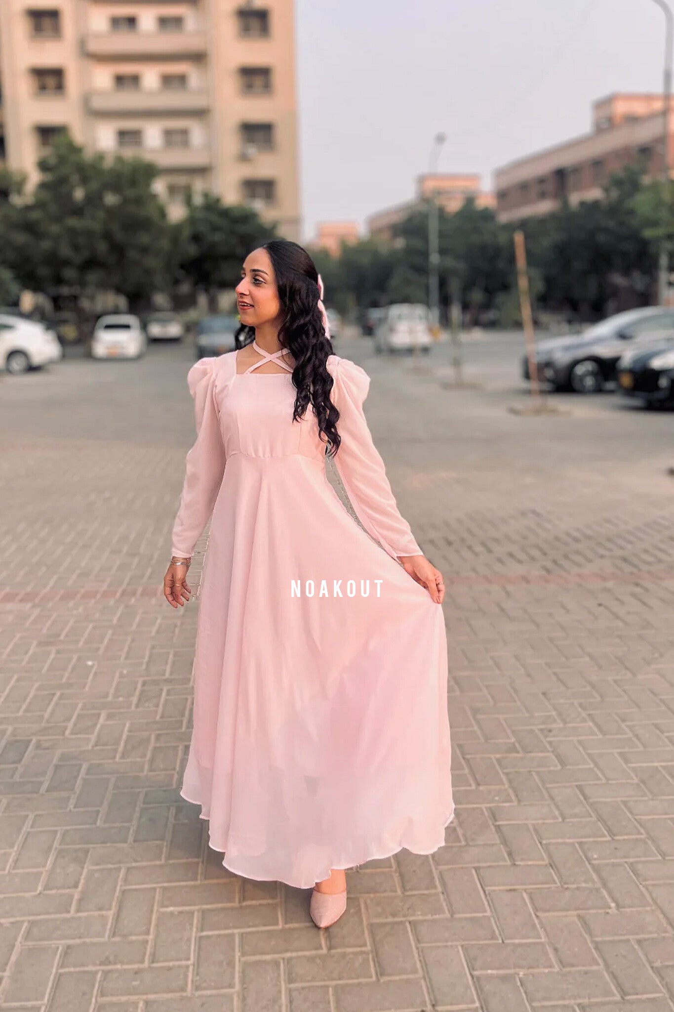 | • COCKTAIL DRESS STRAIGHT PUFFY SLEEVES •|