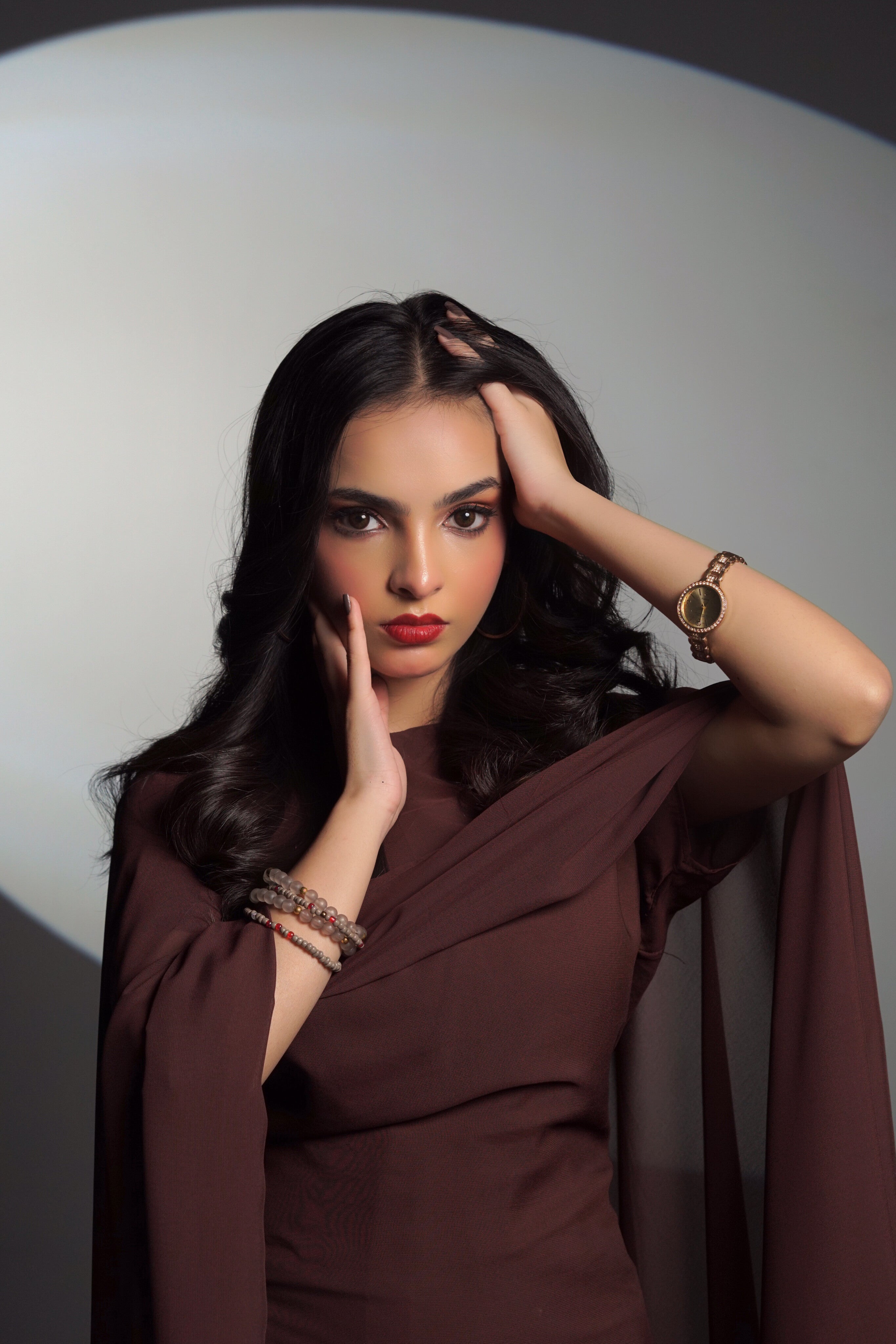 |• CHIFFON CAPE SHAWL DRESS•|