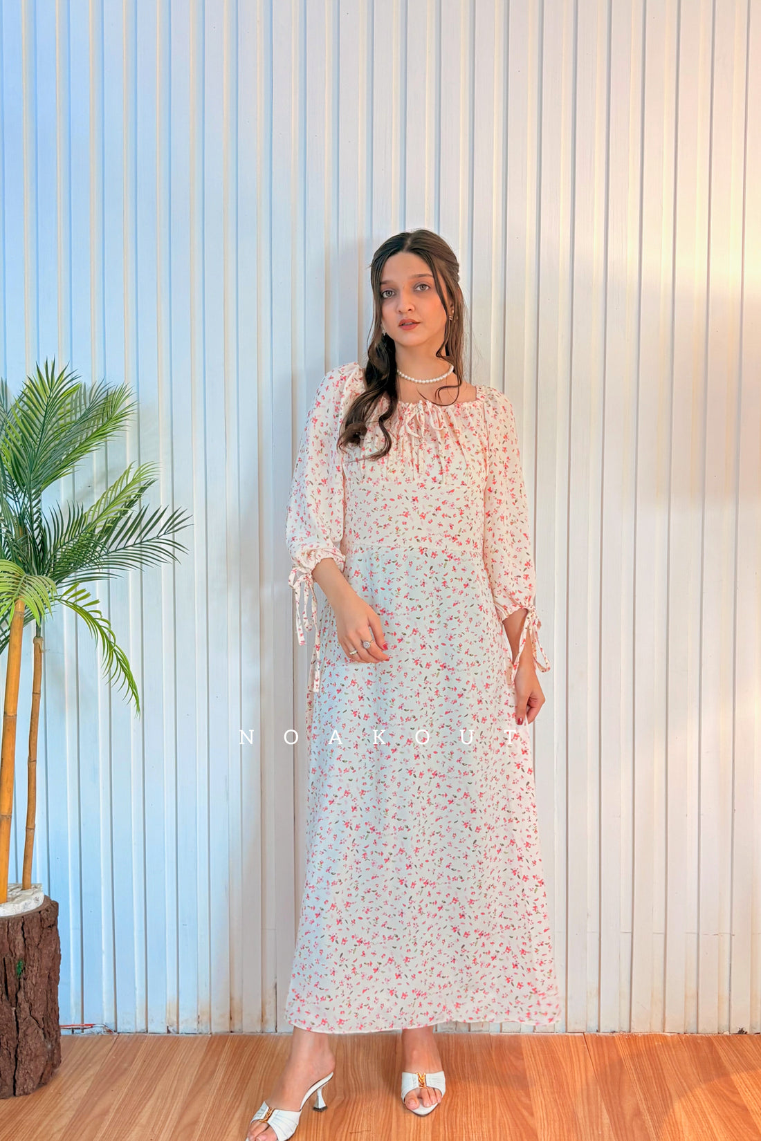 { FLORAL PINK DRESS }