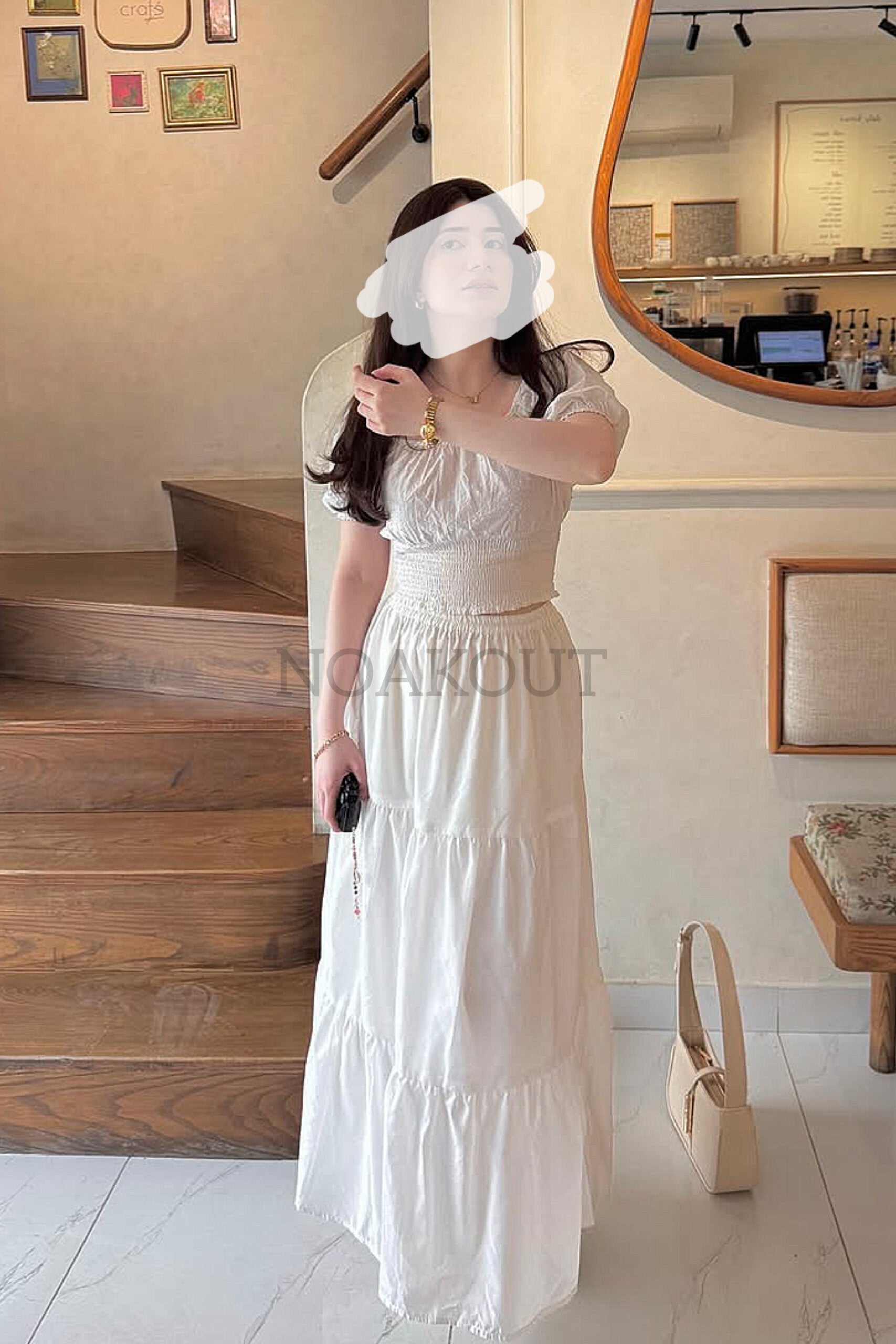 { PURE COTTON FRILL SKIRT }