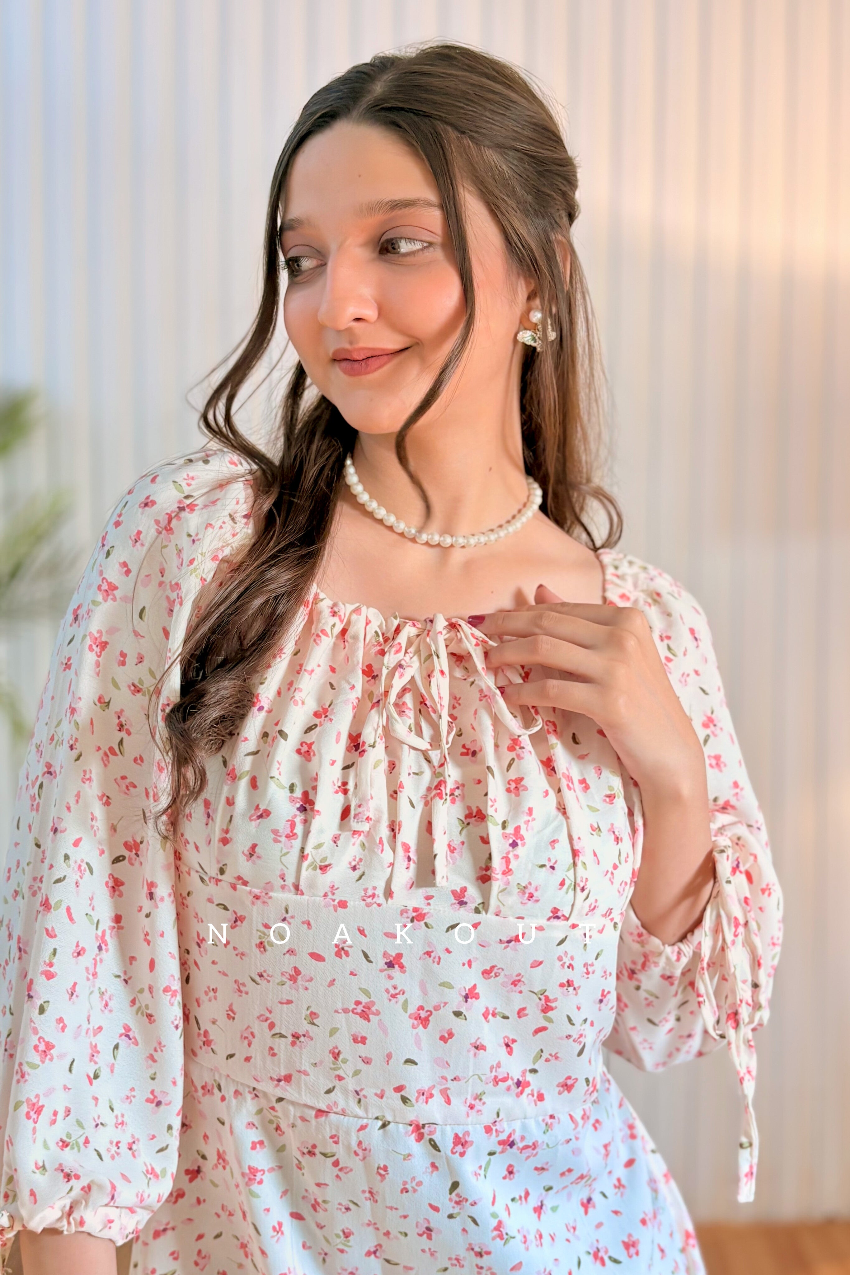 { FLORAL PINK DRESS }