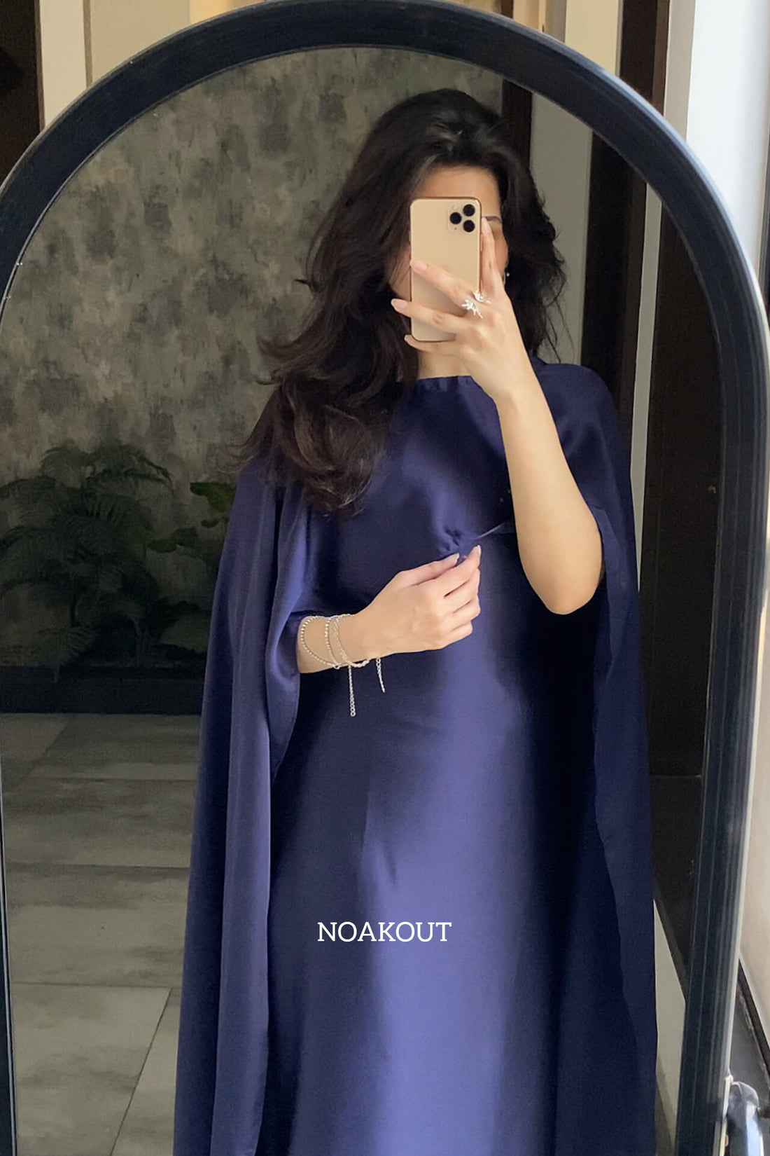 { SILK CAPE SHAWL DRESS } { Half sleeves attach with the gown }