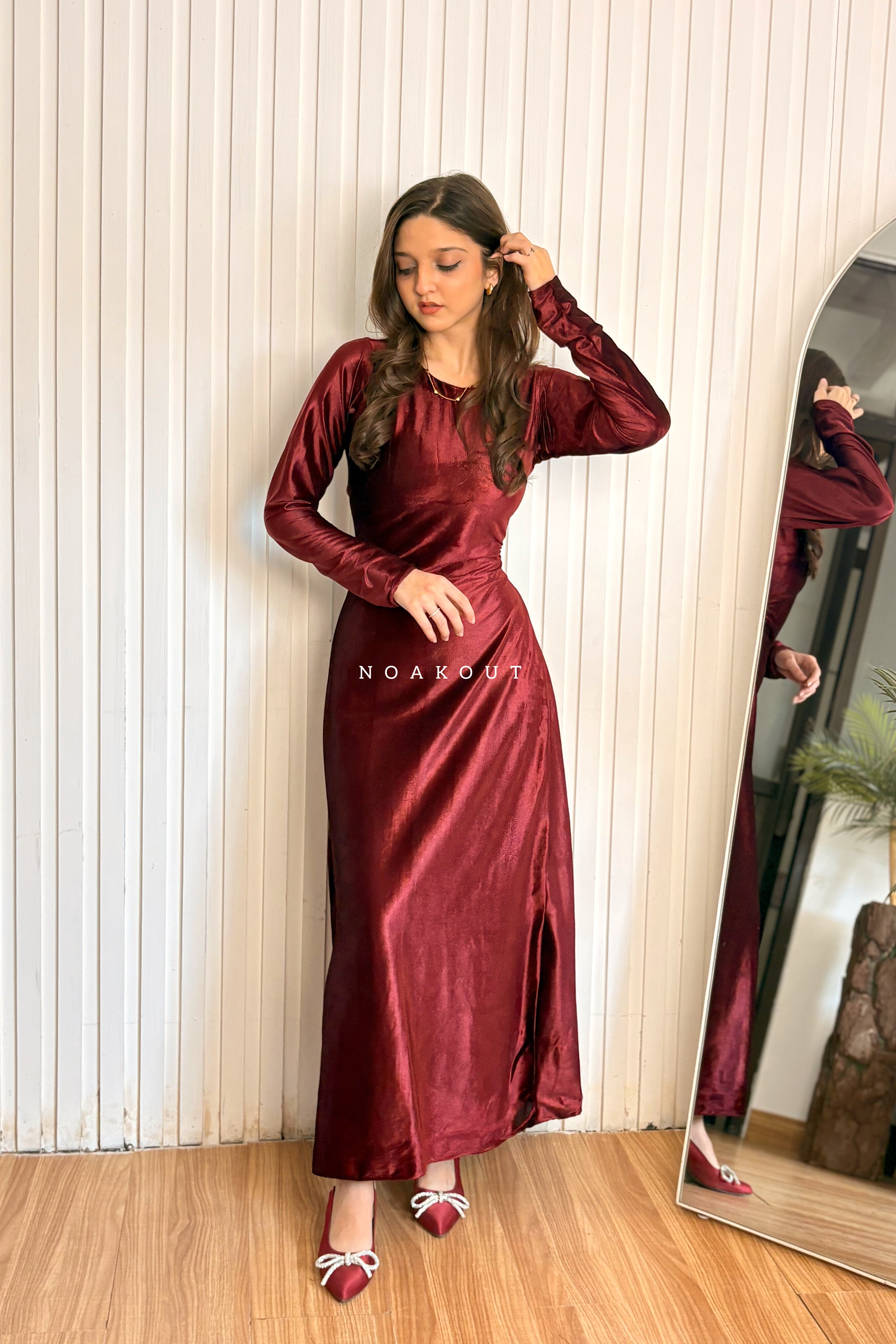 { Elegant Velvet Gown }