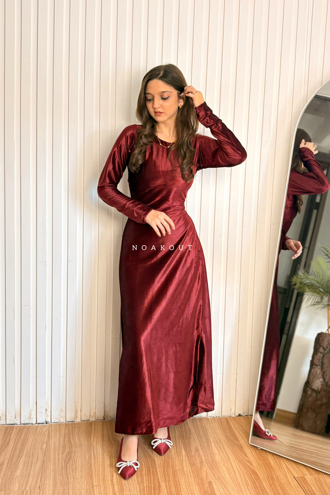 { Elegant Velvet Gown }