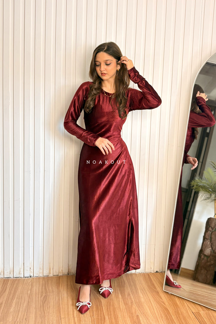 { Elegant Velvet Gown }