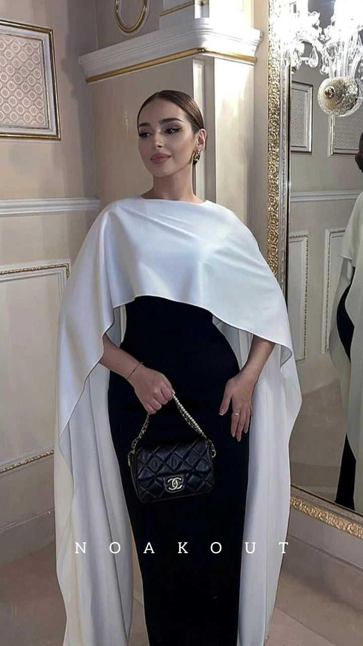 { SILK CAPE SHAWL DRESS }