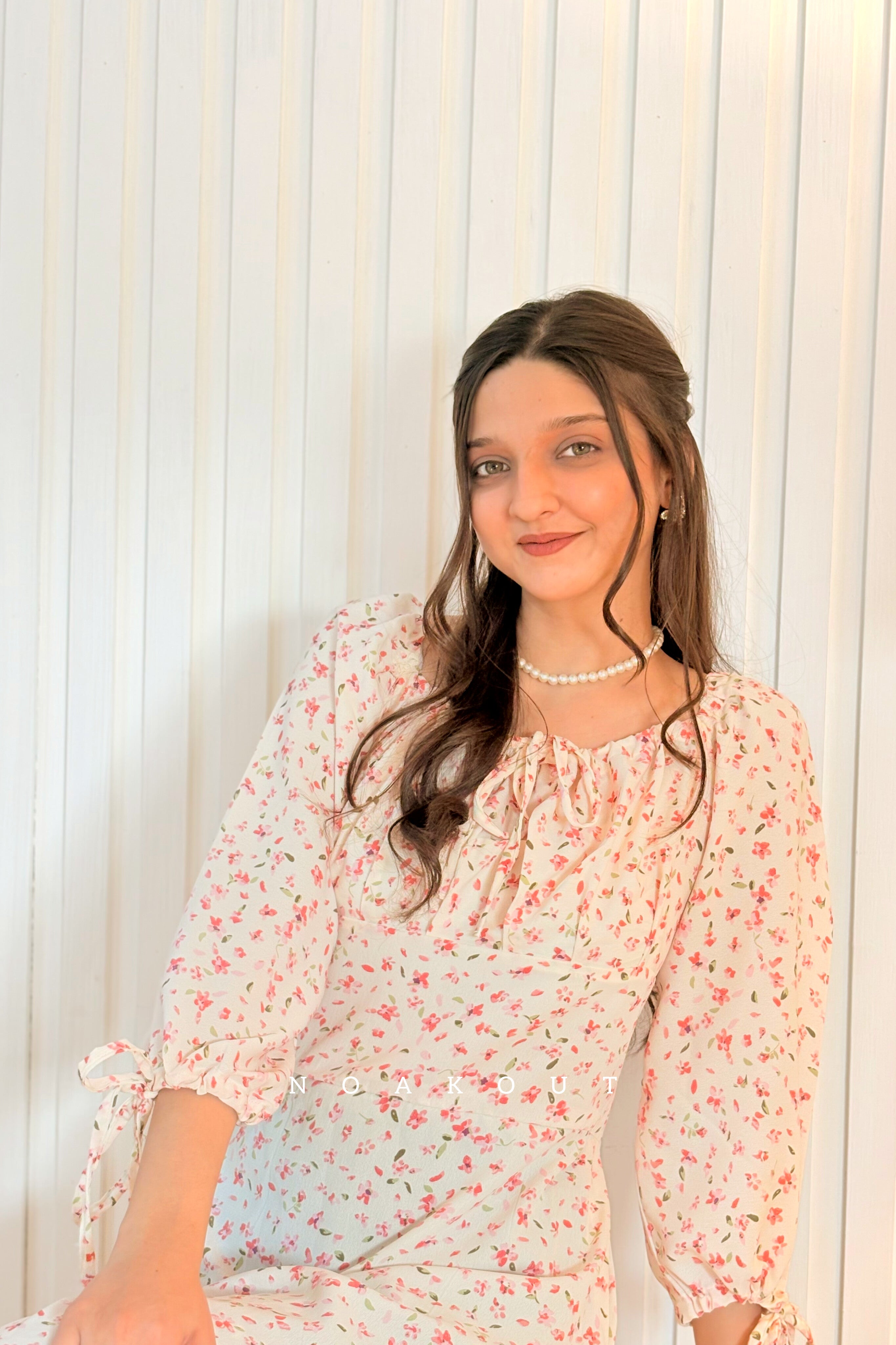 { FLORAL PINK DRESS }