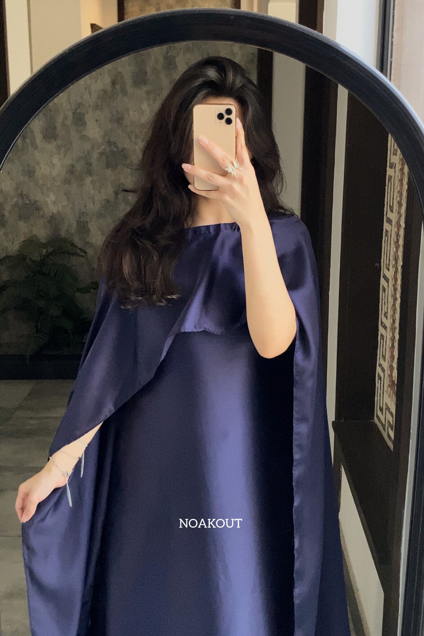 { SILK CAPE SHAWL DRESS } { Half sleeves attach with the gown }
